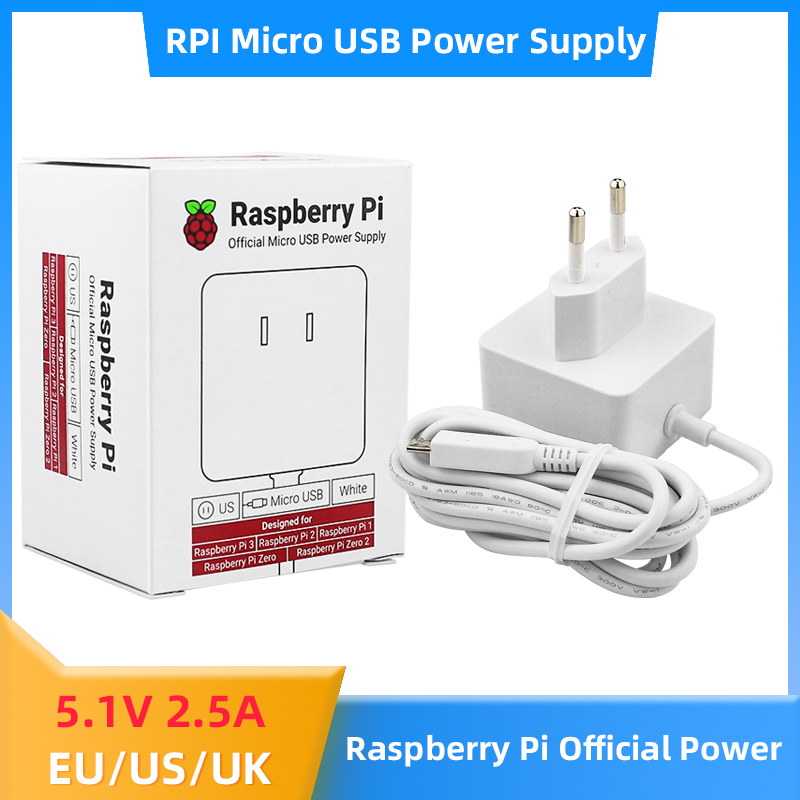 Pi Zero - Raspberry Pi 12.5W alimentatore 5.1V 2.5A