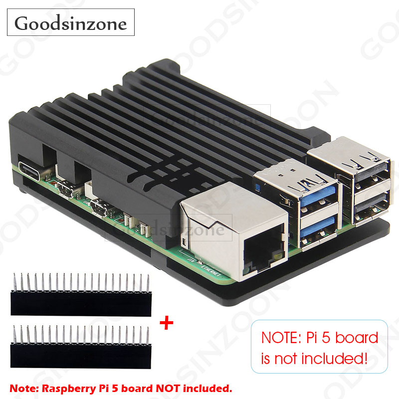 Pi 5 Case - Custodia per armatura in alluminio Raspberry