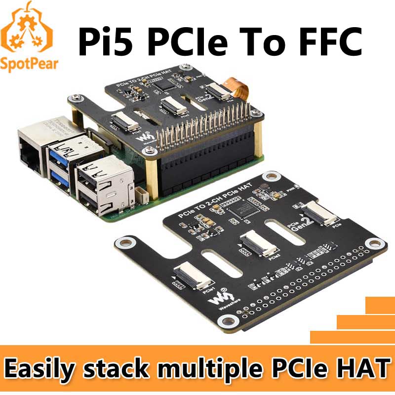 Pi Cooler - Raspberry Pi 5 PCIe a 2-CH