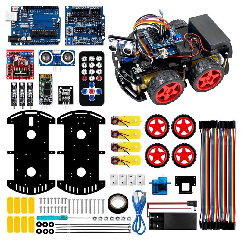 Arduino Kit - Kit Auto Robot Intelligente WOWFU-4WD per