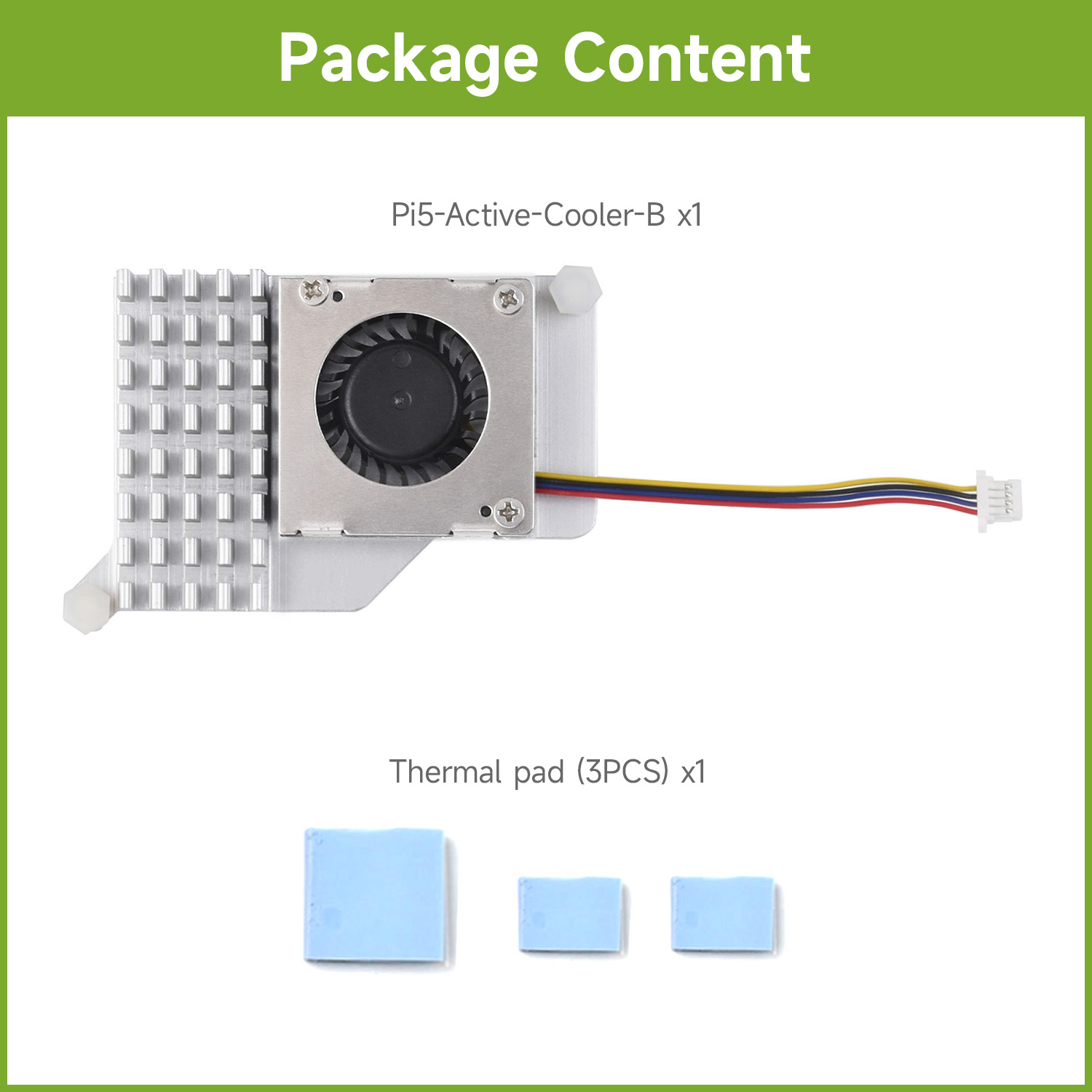 Raspberry Pi 5 - Waveshare Active Cooler (B) per Raspberry