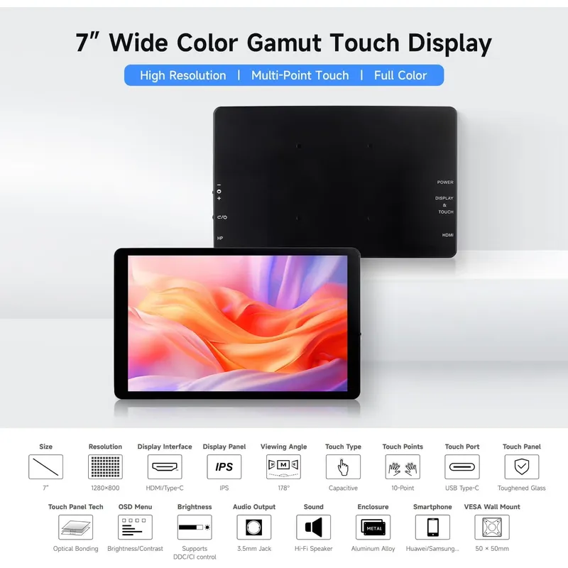 Display Touch Capacitivo Aisma - Raspberry Pi 5 recensione e prezzo