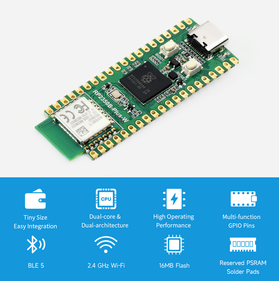 Scheda di sviluppo RP2350B Plu - Raspberry Pi Kit recensione e prezzo